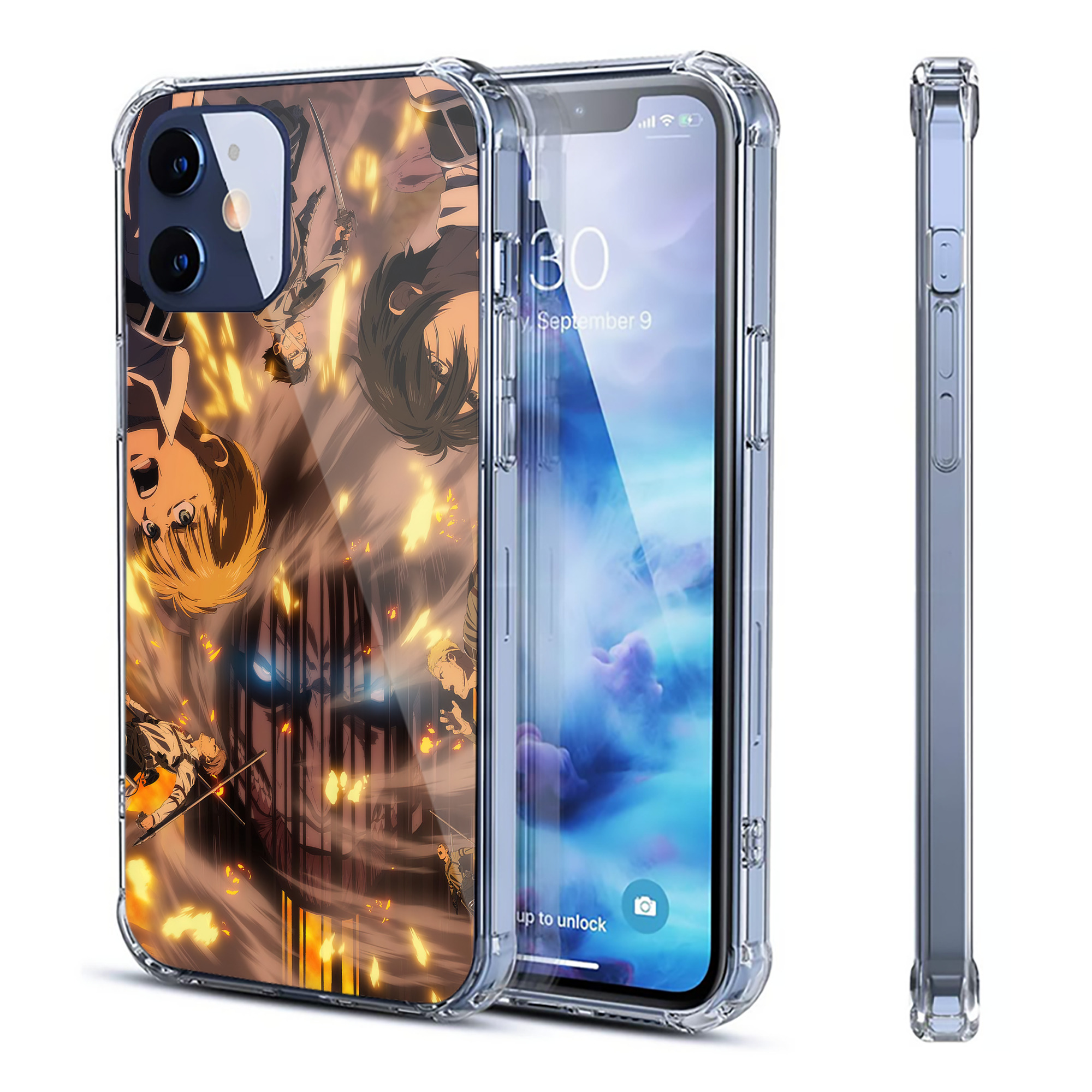 （画像用） 進撃の巨人 Attack on Titan 【iPhone 12シリーズ対応】透明スマホケース（クリアソフトケース）